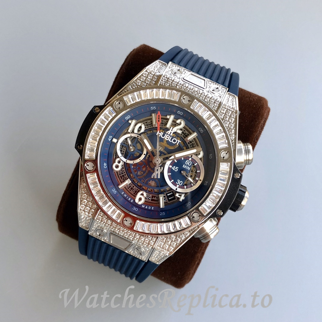 Hublot Replica Big Bang Gypsophila Chronograph v2 Rubber strap 45MM - WatchesReplica.is
