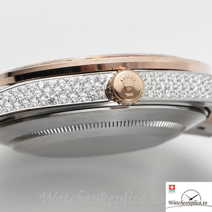 Swiss Rolex Datejust Replica 1263341 0018 Stainless steel strap 41MM Rose Gold - WatchesReplica.is