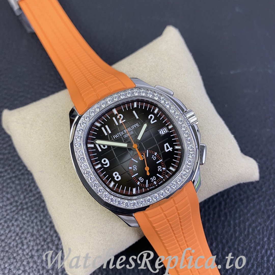 Patek Philippe Replica Aquanaut 5968A-001 Rubber strap 40MM - WatchesReplica.is