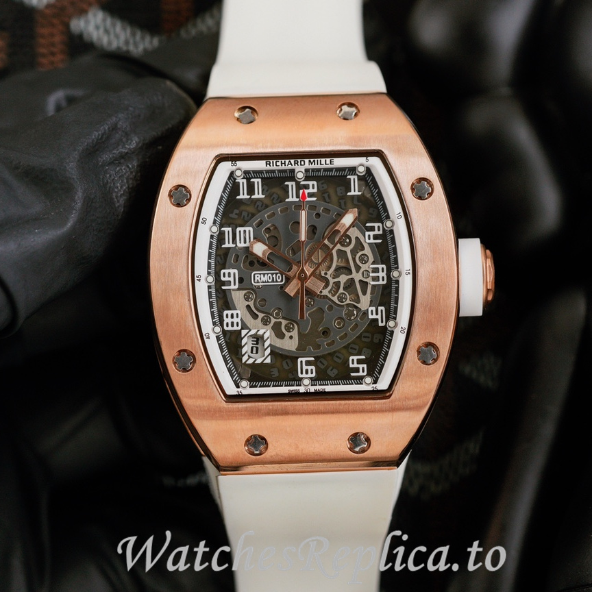 Richard Mille Replica RM010 Rubber strap 49MM - WatchesReplica.is