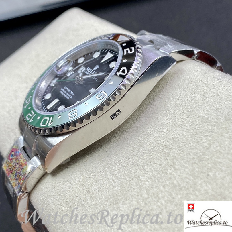 Swiss Rolex GMT Master Replica 126720 Stainless steel strap 40MM - WatchesReplica.is