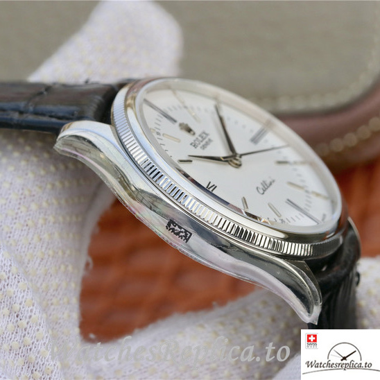 Swiss Rolex Cellini 50509-0016 Leather strap 39MM - WatchesReplica.is