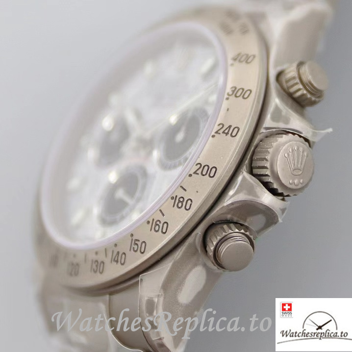 Swiss Rolex Daytona Replica Stainless steel strap 40MM - WatchesReplica.is