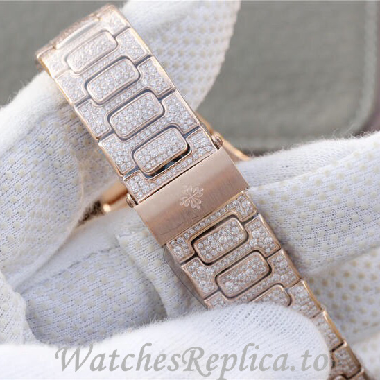 Patek Philippe Replica Nautilus 7021 White Gold strap 37MM - WatchesReplica.is