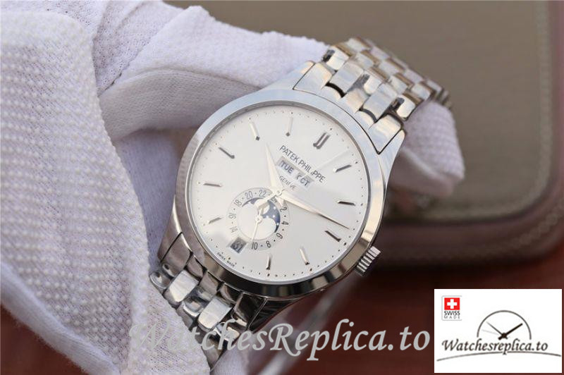 Swiss Patek Philippe Complications Annual Calendar Replica 5396G Stainless Steel Strap 42MM - WatchesReplica.is