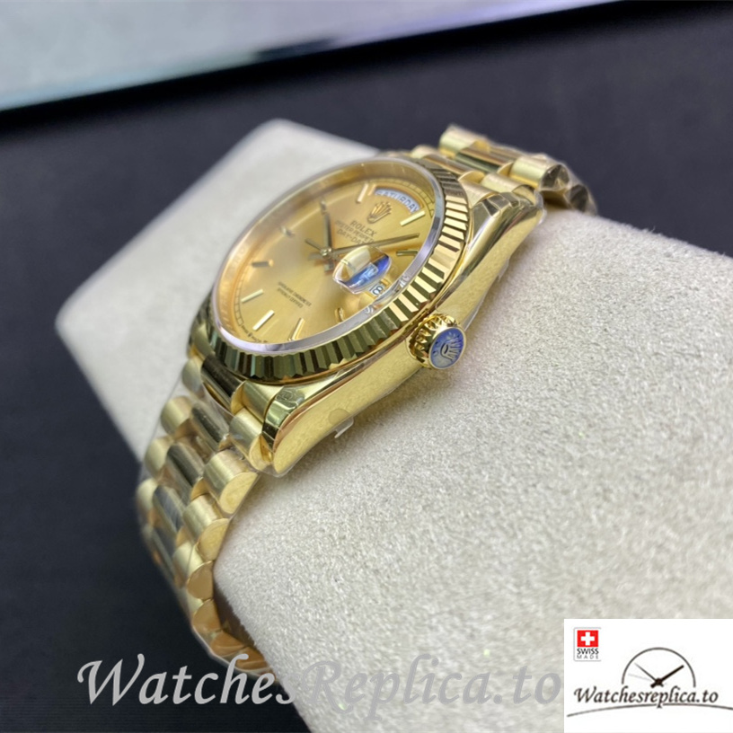 Swiss Rolex Datejust 126233 Replica Yellow Gold strap 36MM - WatchesReplica.is