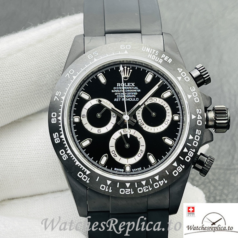 Swiss Rolex Daytona Replica Rubber strap 40MM - WatchesReplica.is