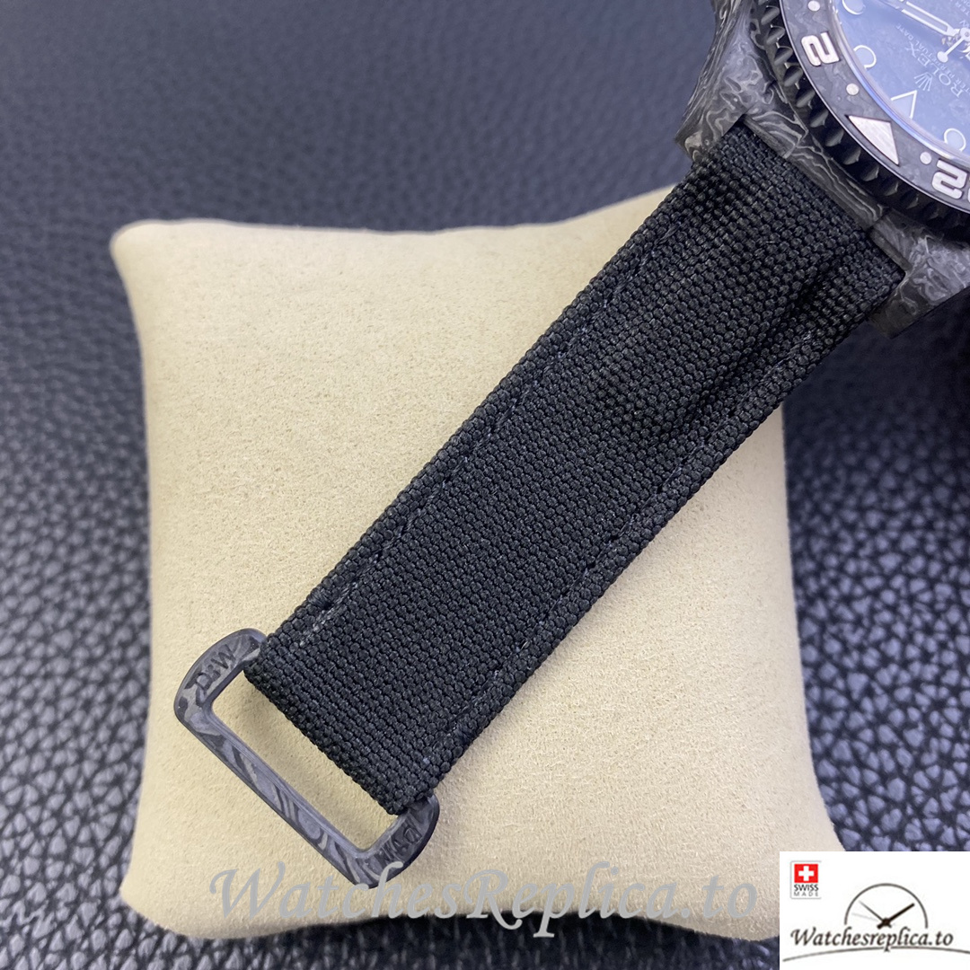 Swiss Rolex GMT Master Electro Carbon Carbon fiber strap 40MM - WatchesReplica.is