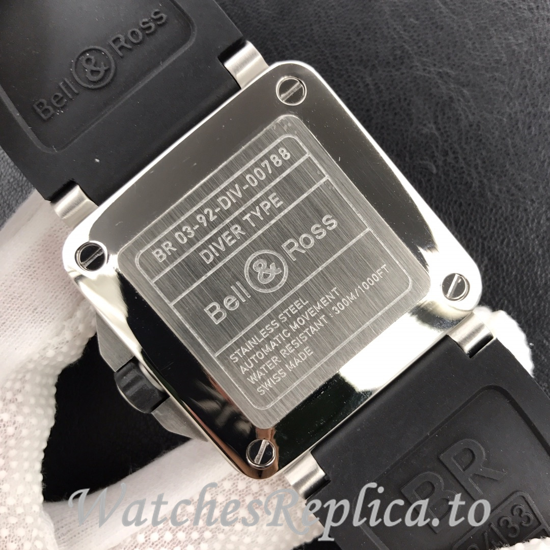 Bell Ross Replica BR 03 BR03-92 Rubber strap 42MM - WatchesReplica.is