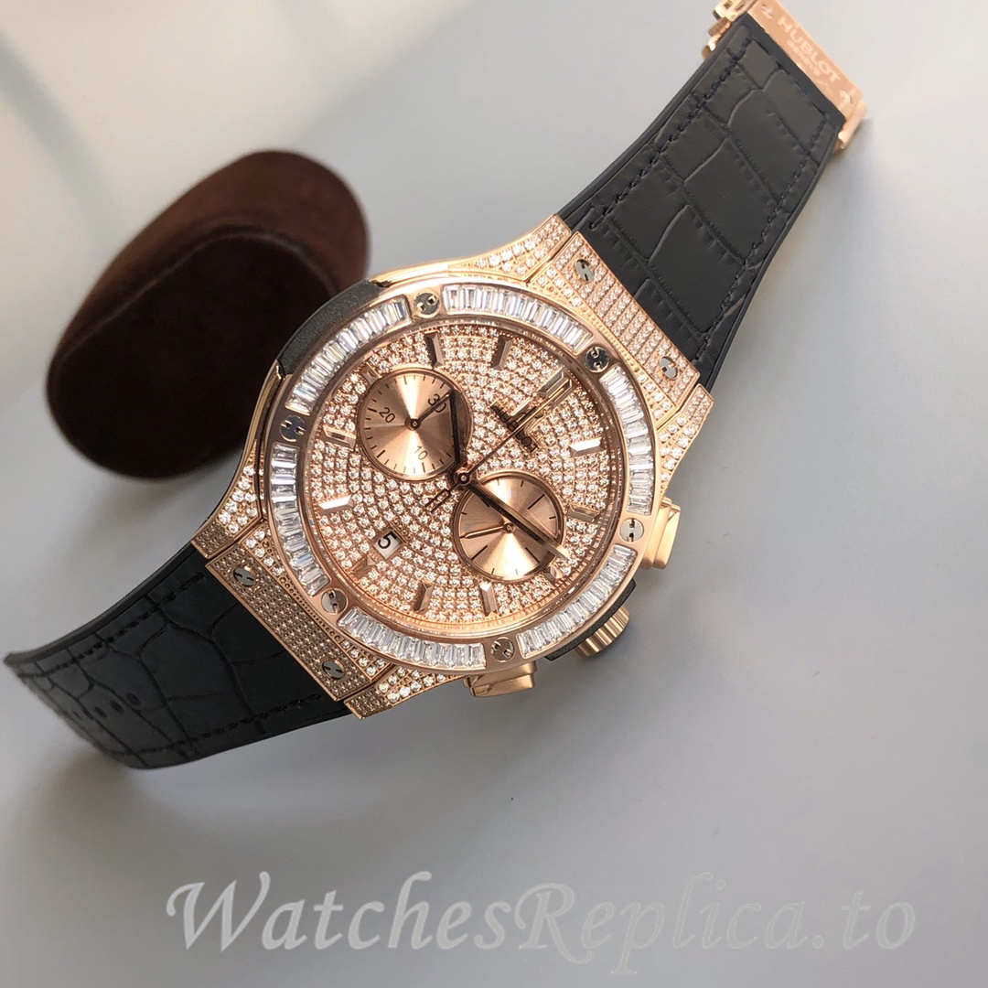 Hublot Replica Classic Fusion Gypsophila Chronograph Rubber strap 45MM - WatchesReplica.is