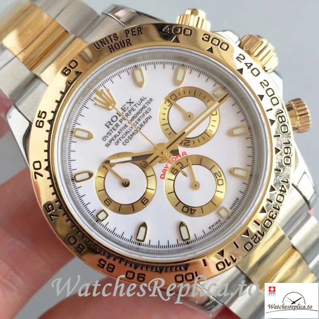 Swiss Rolex Daytona Cosmograph Replica 116503 003 Yellow Gold Strap 40MM - WatchesReplica.is