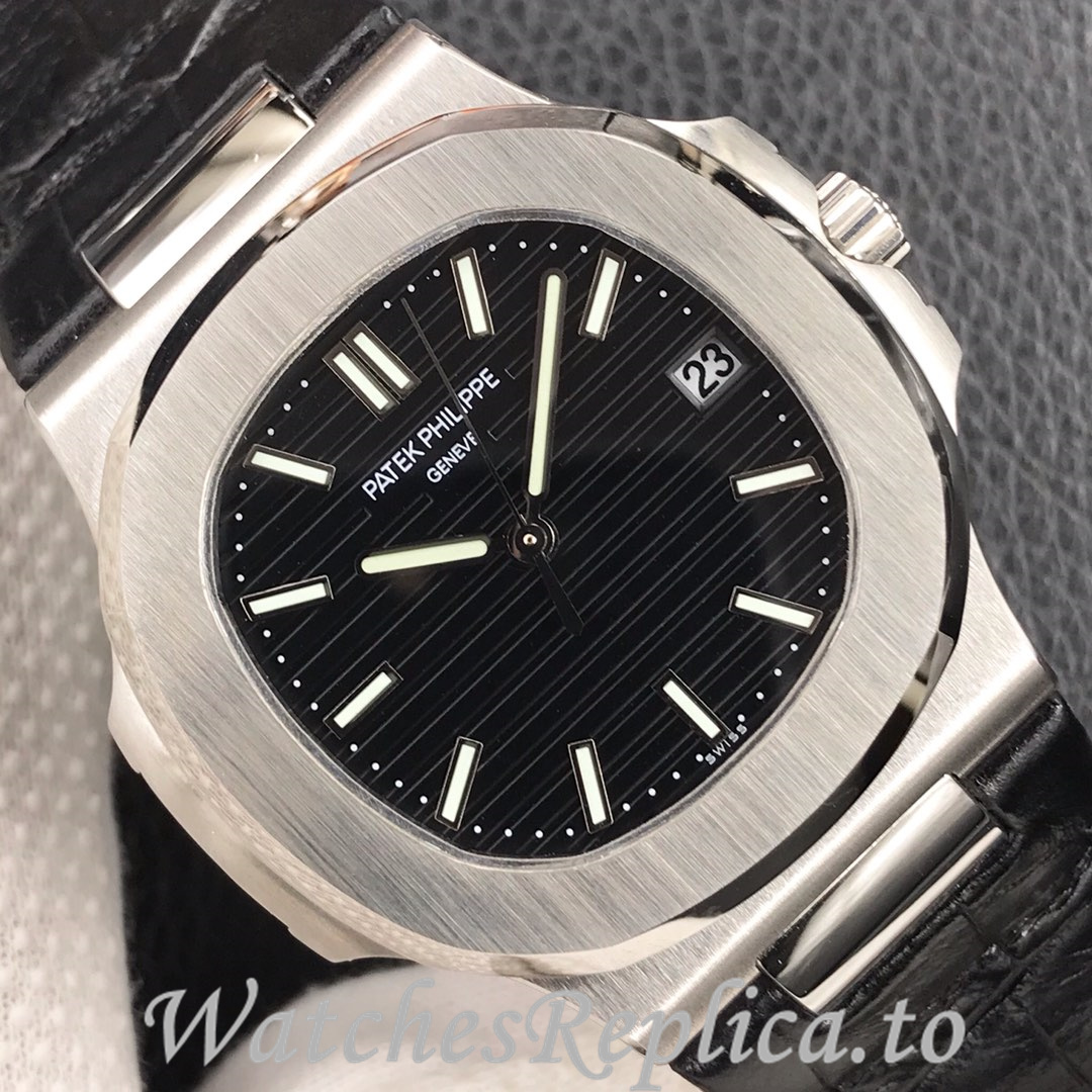 Patek Philippe Replica Nautilus 5711 Leather strap 40MM - WatchesReplica.is