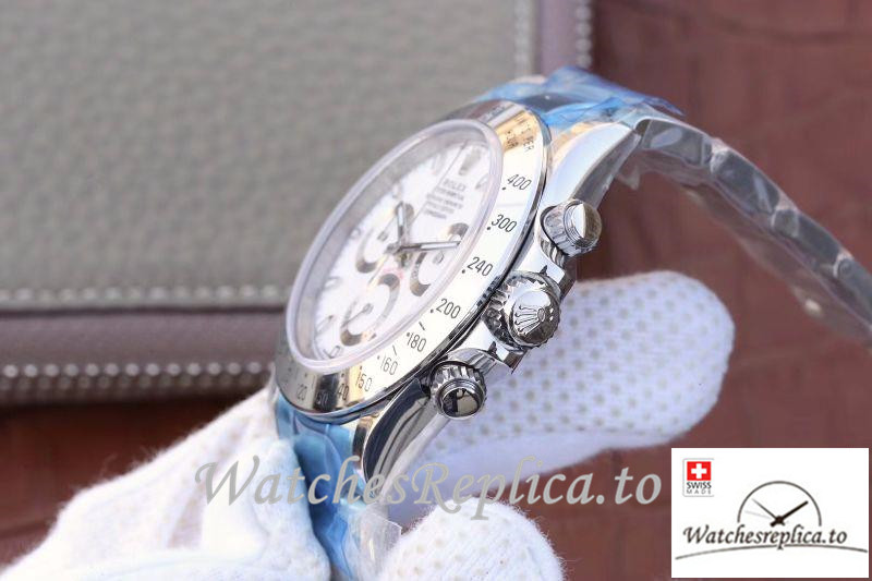 Swiss Rolex Daytona Cosmograph Replica 116520 002 Silver Strap 40MM - WatchesReplica.is