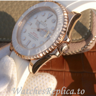 Swiss Rolex Yacht Master Replica Rubber strap 37MM - WatchesReplica.is