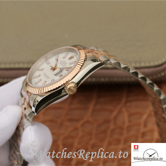 Swiss Rolex Datejust Replica 116231WSJ Stainless steel strap 36MM - WatchesReplica.is