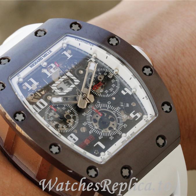 Richard Mille Replica RM011 Rubber strap 50MM - WatchesReplica.is