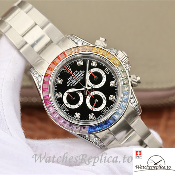 Swiss Rolex Daytona Replica 116598RBOW Stainless steel strap 40MM - WatchesReplica.is