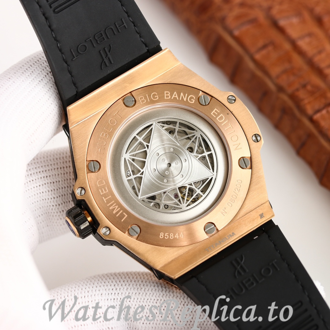 Hublot Replica Big Bang Elemental Material Chronograph v2 Rubber strap 45MM - WatchesReplica.is