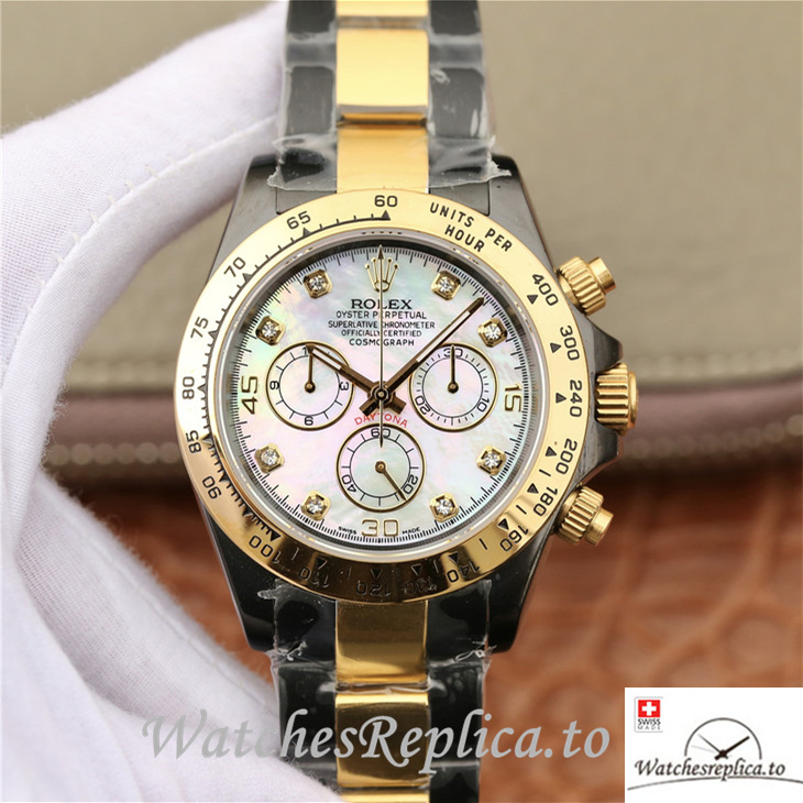 Swiss Rolex Daytona Replica 116598RBOW Stainless steel strap 40MM - WatchesReplica.is