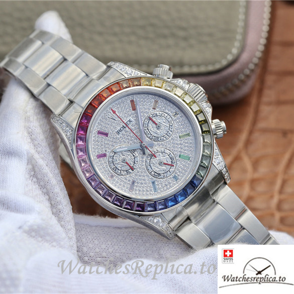 Swiss Rolex Daytona Replica 116598RBOW Stainless steel strap 40MM - WatchesReplica.is