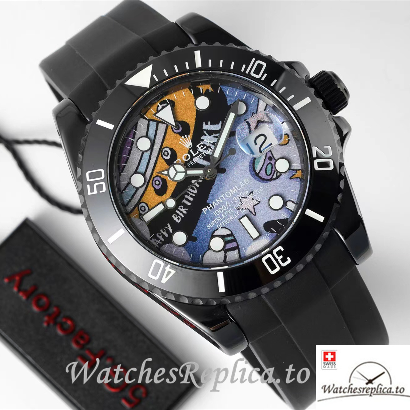 Swiss Rolex Oyster Perpetual Replica Rubber strap 40MM - WatchesReplica.is