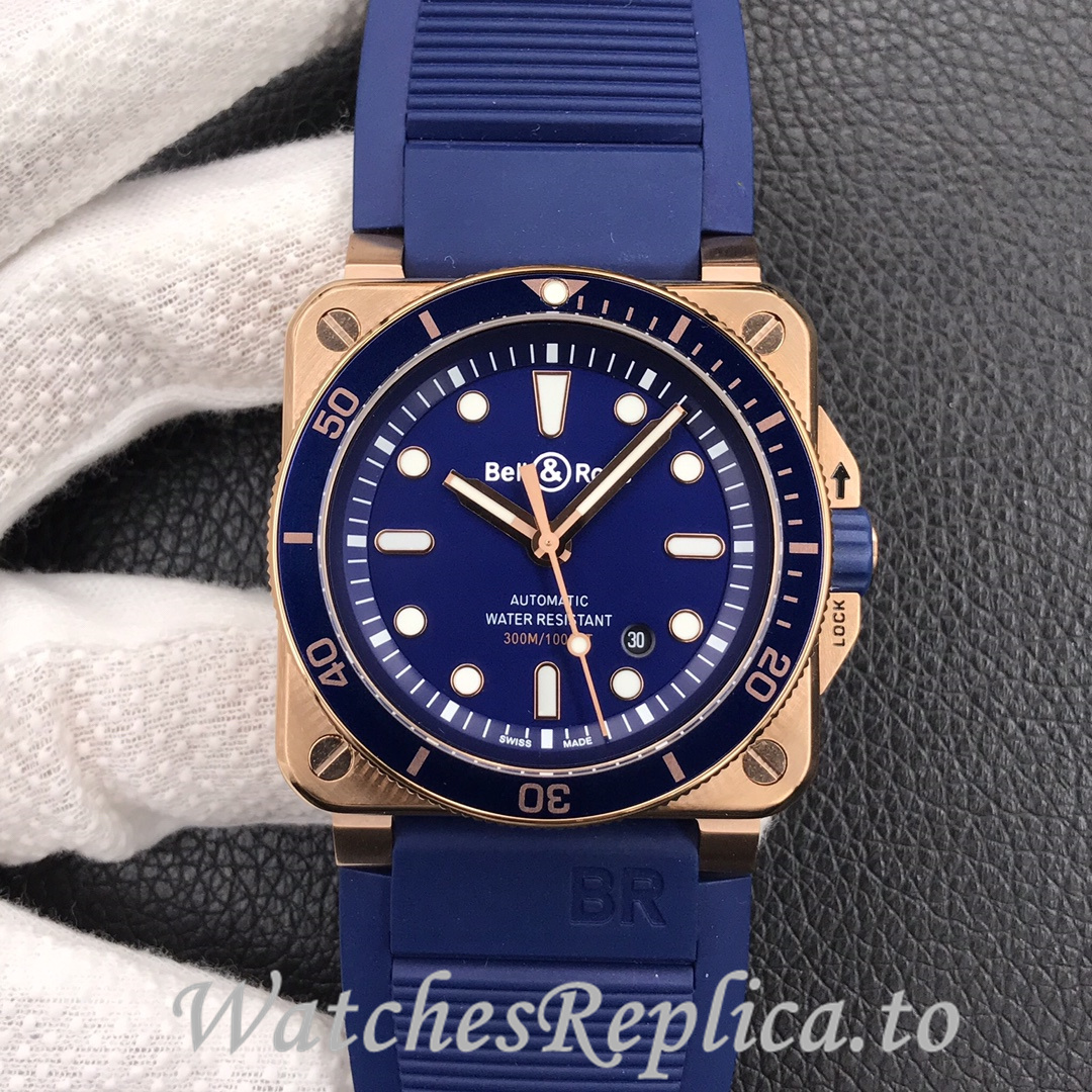 Bell Ross Replica BR 03 BR0392-CAMO-CE/SRB Rubber strap 42MM - WatchesReplica.is