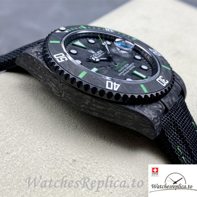 Swiss Rolex Sea Dweller Replica Canvas strap 40MM Green - WatchesReplica.is