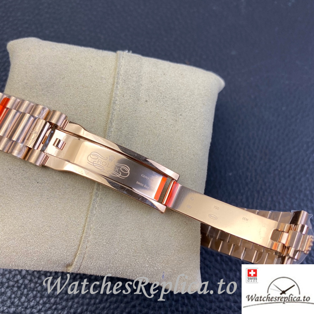 Swiss Rolex Datejust Replica 126233 Rose Gold strap 36MM - WatchesReplica.is
