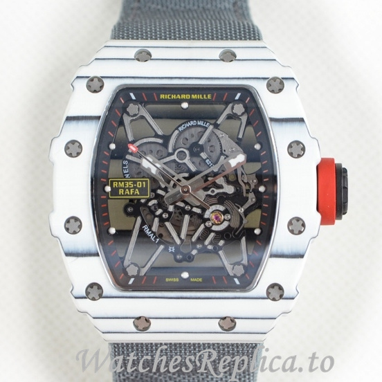 Richard Mille Replica RM35-01 Canvas strap 50MM - WatchesReplica.is
