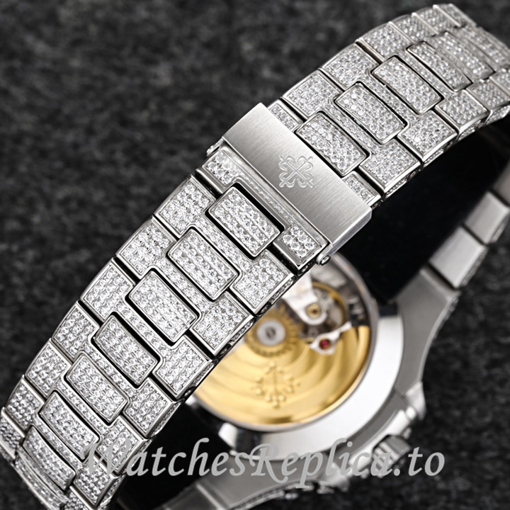 Patek Philippe Replica Nautilus 5726 Diamonds paved strap 40.5MM - WatchesReplica.is