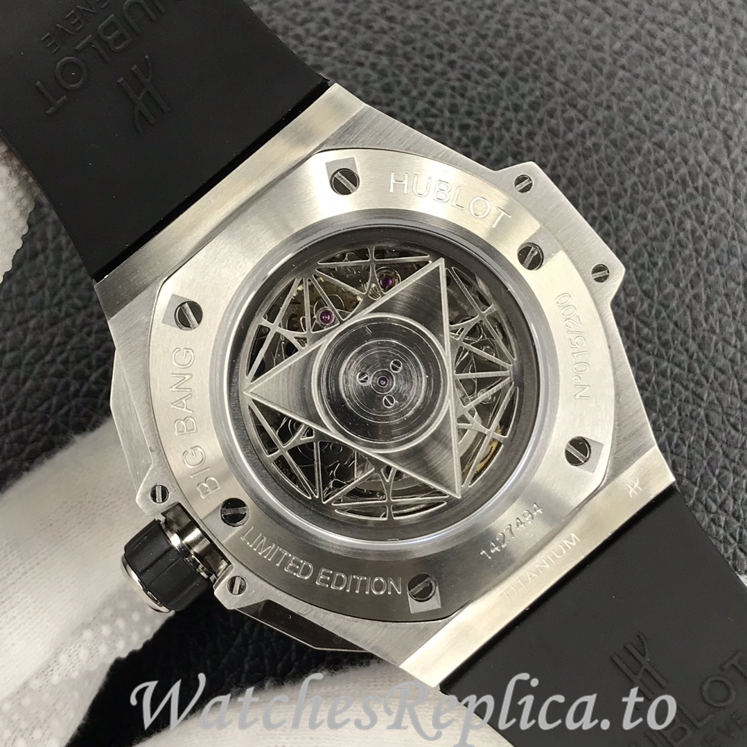 Hublot Replica Big Bang Sang Bleu II Rubber strap 45MM - WatchesReplica.is
