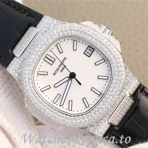 Patek Philippe Replica Nautilus 5719 Leather strap 40MM - WatchesReplica.is