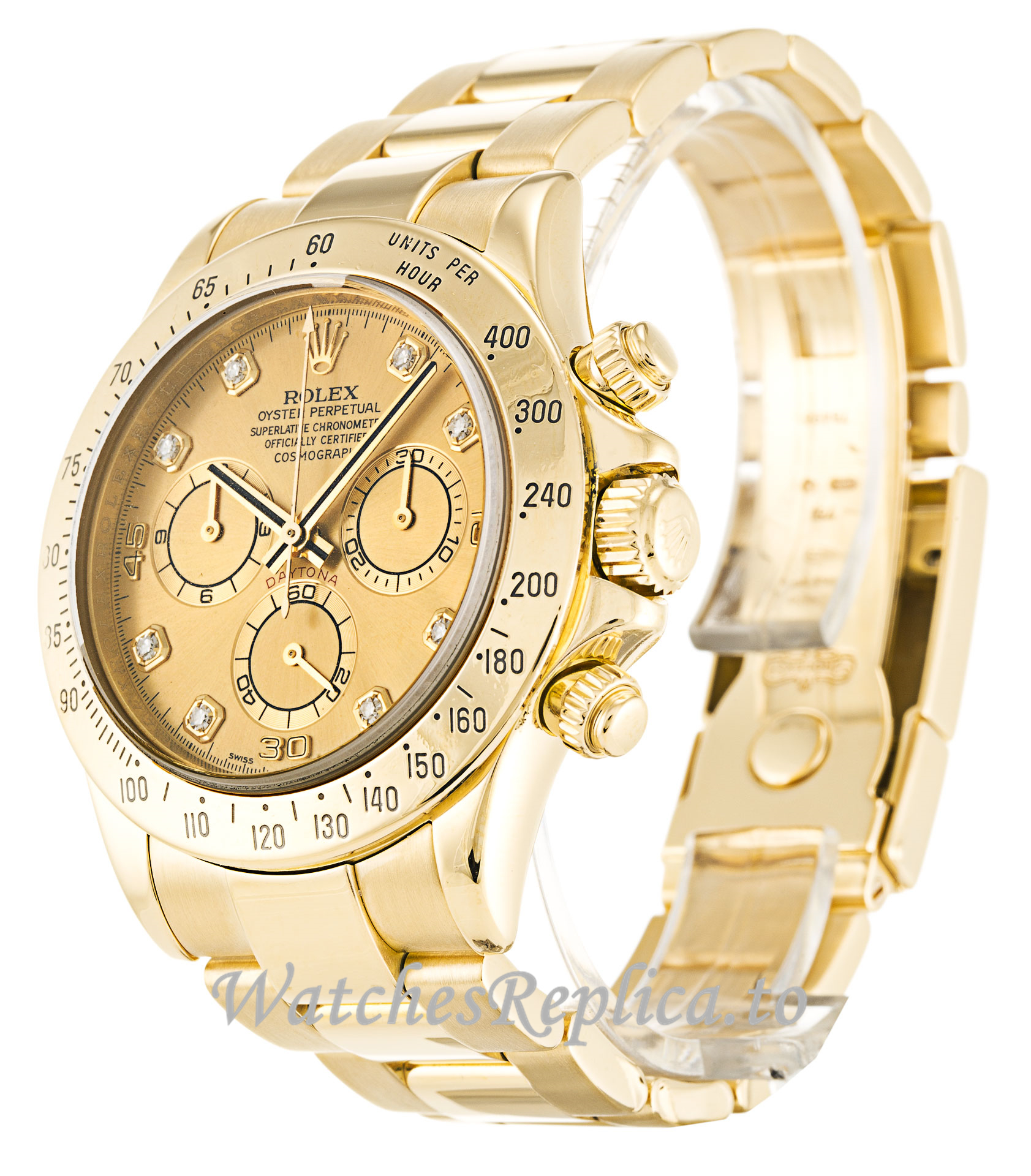 Rolex Daytona Champagne Diamond Dial 116528 - WatchesReplica.is
