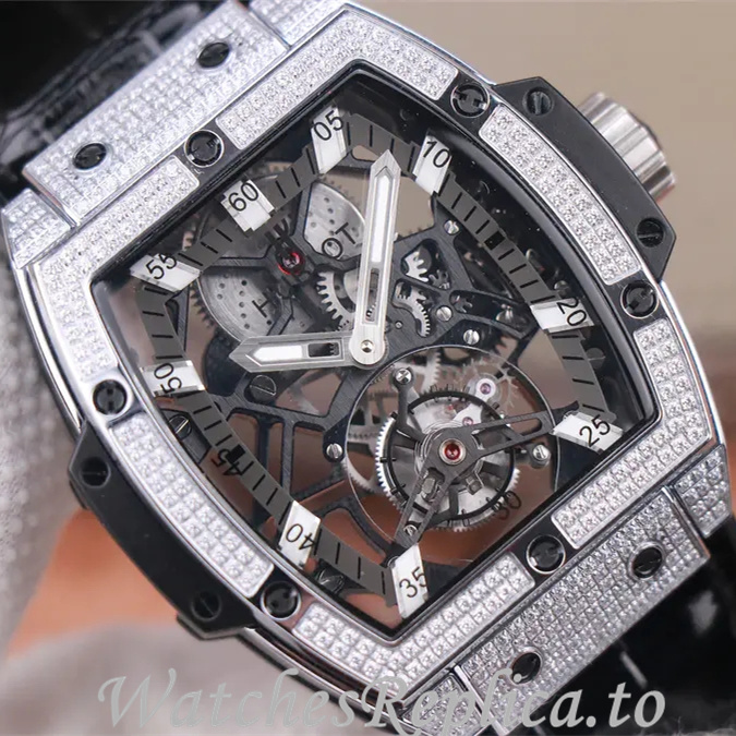 Hublot Replica MASTERPIECE Series Leather strap 45MM - WatchesReplica.is