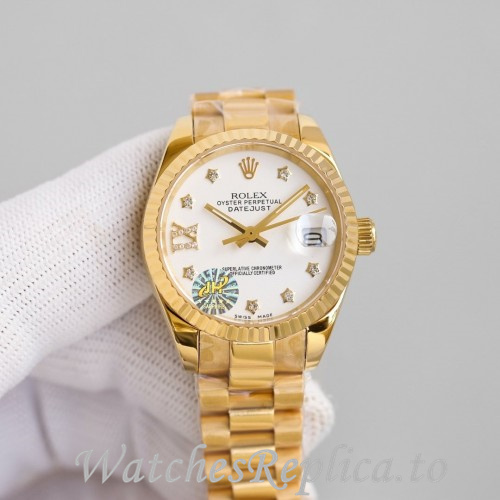 Swiss Rolex Datejust Replica 279178 Yellow Gold strap 28MM - WatchesReplica.is