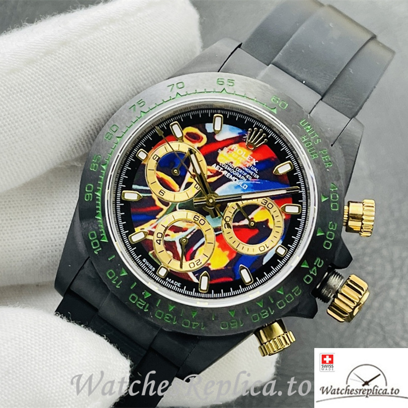 Swiss Rolex Daytona Replica Rubber strap 40MM - WatchesReplica.is