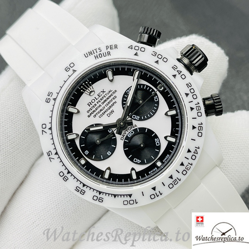 Swiss Rolex Daytona Replica Rubber strap 40MM - WatchesReplica.is