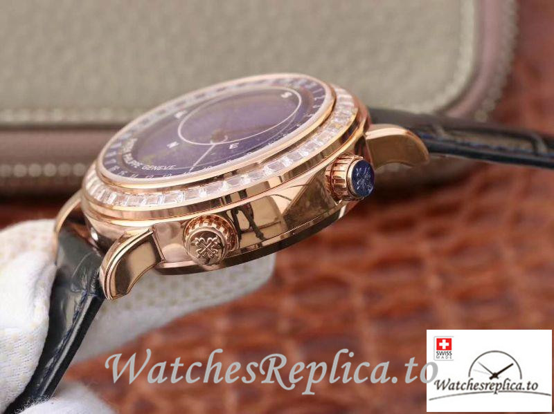 Swiss Patek Philippe Grand Complications Replica 6103P-001 Black Strap 43MM - WatchesReplica.is