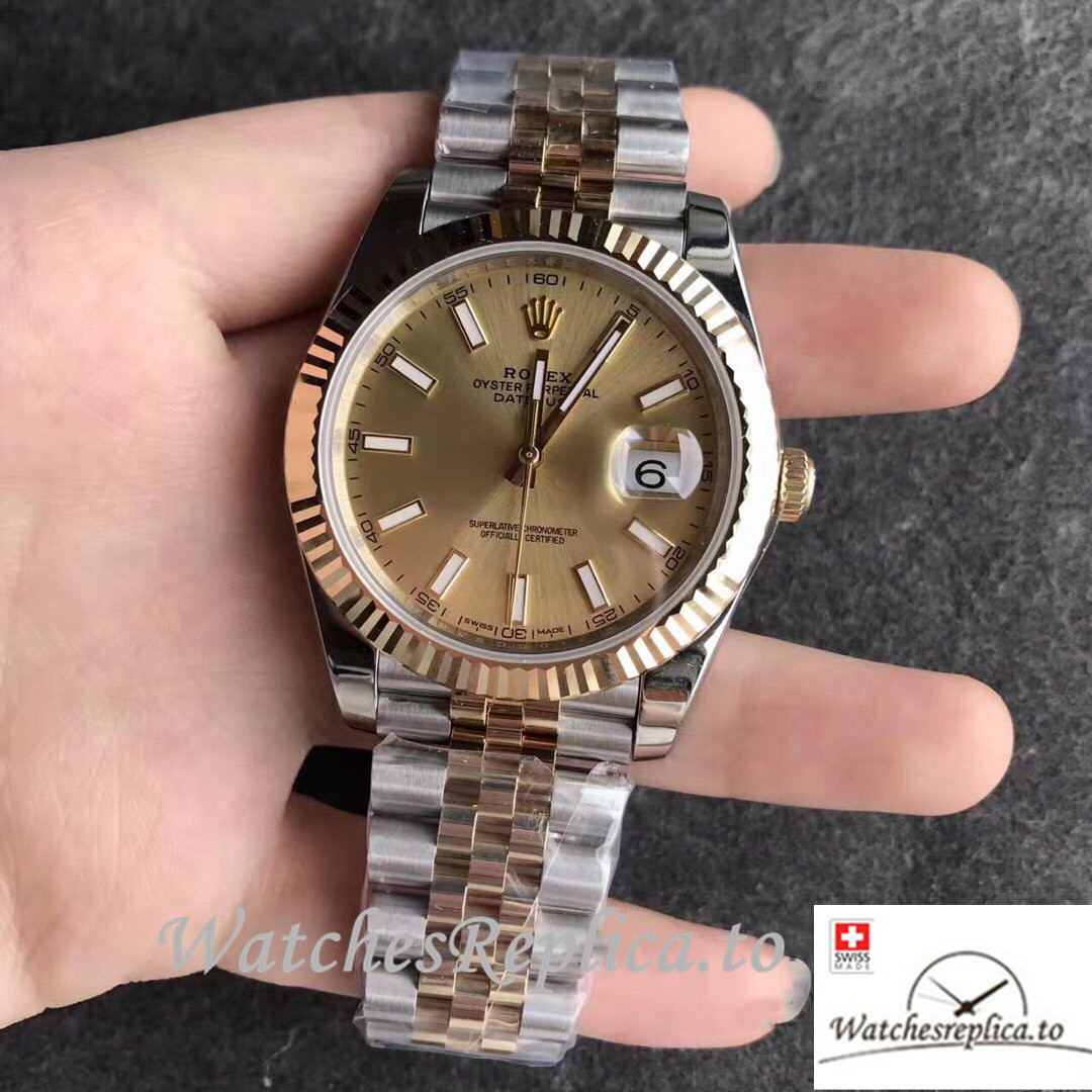 Swiss Rolex Datejust Replica 126333-0010 Stainless steel strap 41MM - WatchesReplica.is