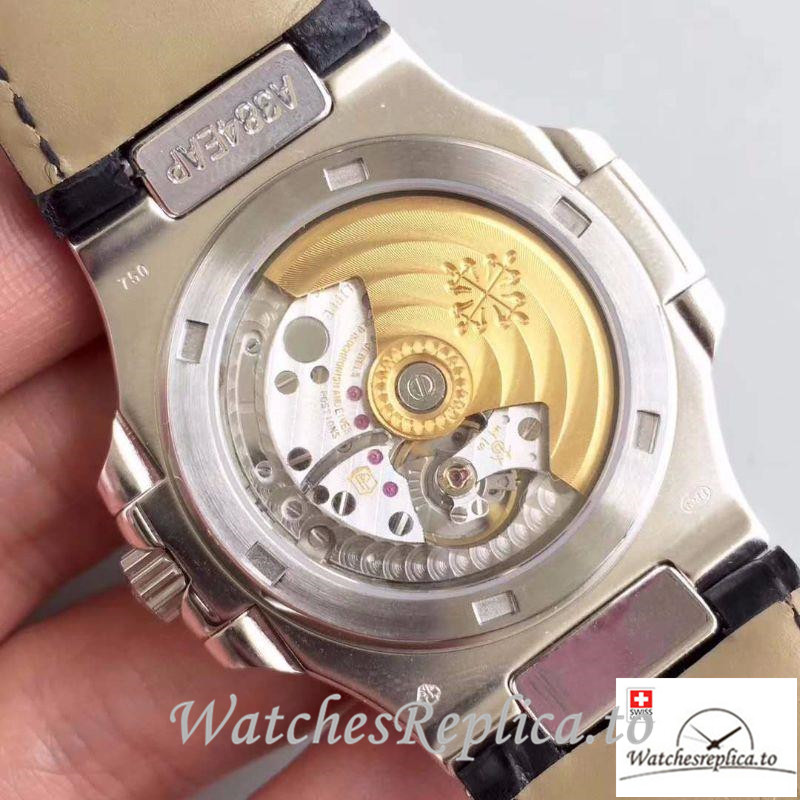 Swiss Patek Philippe Nautilus Jumbo Replica 5719/1G-001 Diamonds Bezel 40MM - WatchesReplica.is