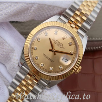 Swiss Rolex Datejust Replica 126233 Stainless steel strap 40MM - WatchesReplica.is