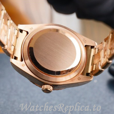 Swiss Rolex Day Date Replica 218238 Rose Gold strap 40MM - WatchesReplica.is