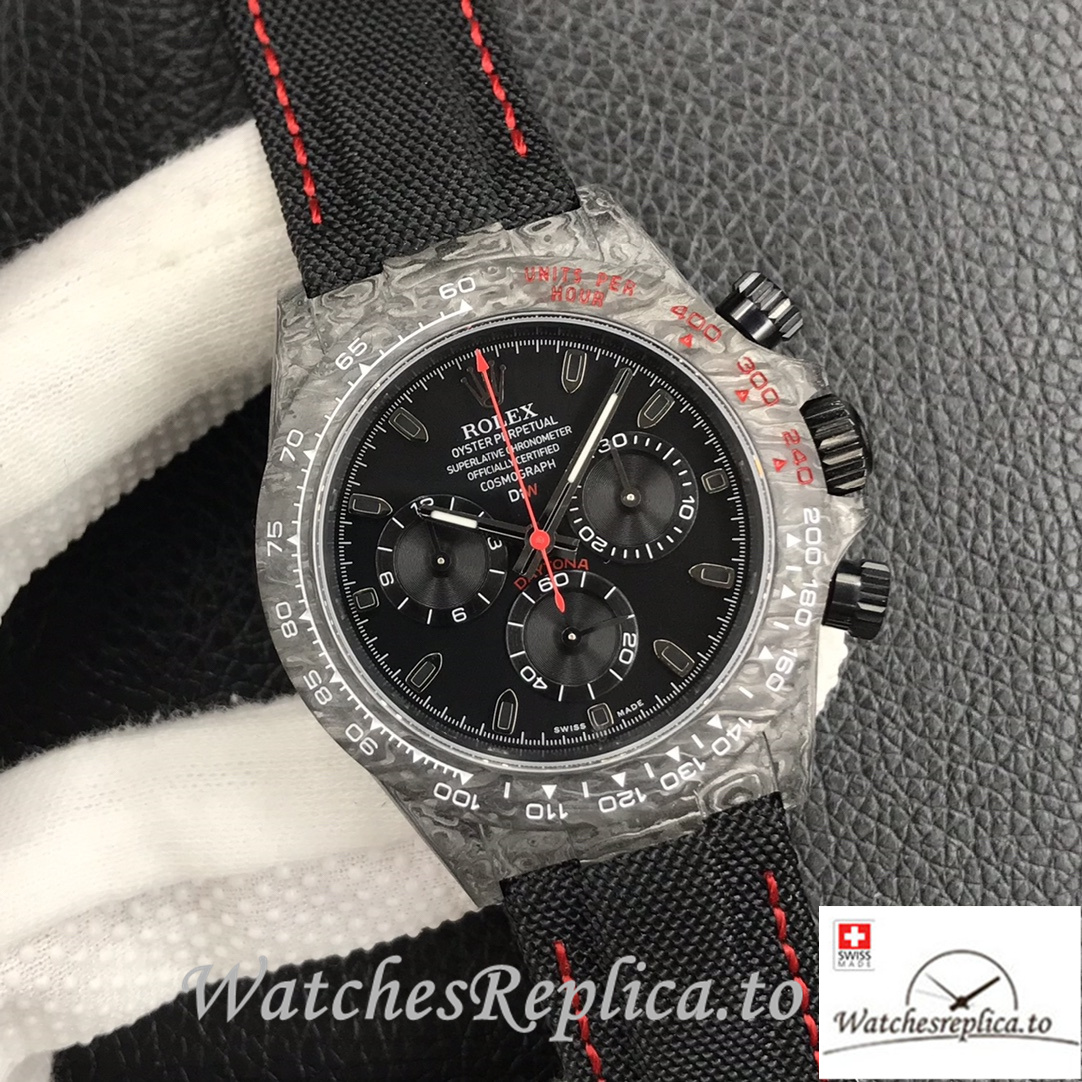 Swiss Rolex Daytona Replica Canvas strap 40MM - WatchesReplica.is