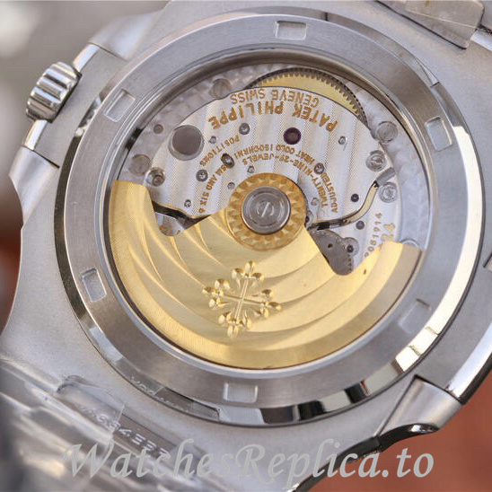 Patek Philippe Replica Nautilus White Gold strap 40MM - WatchesReplica.is