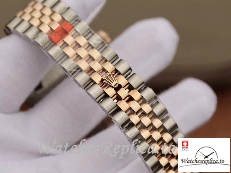 Swiss rolex Datejust Replica 69173 Rose gold Bezel 36MM - WatchesReplica.is