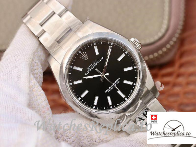 Swiss Rolex Oyster Perpetual Replica 114300 Silver Strap 39MM - WatchesReplica.is
