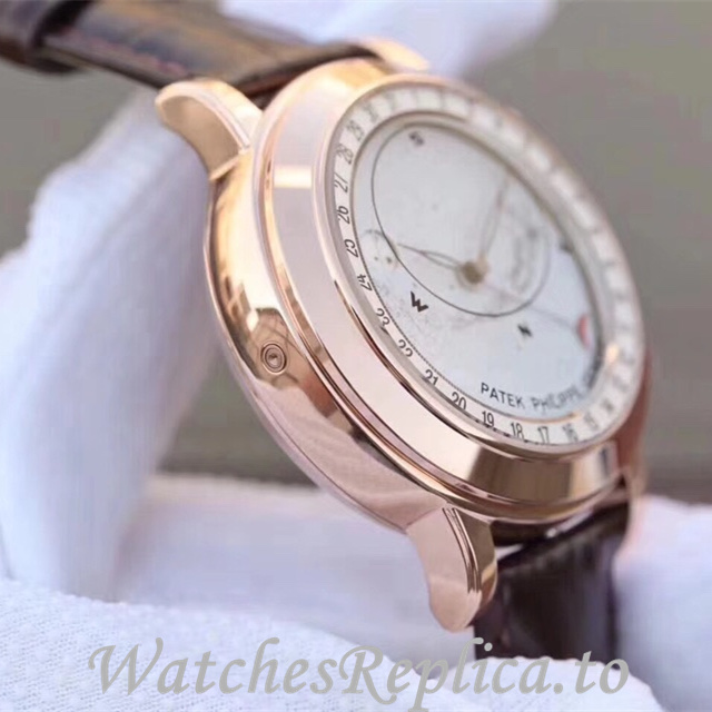 Patek Philippe Replica Complications 6102 Leather strap 44MM - WatchesReplica.is