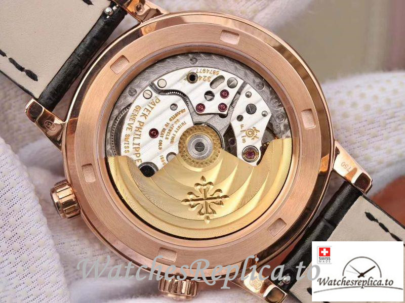 Swiss Patek Philippe Grand Complications Replica 6103P-001 Black Strap 43MM - WatchesReplica.is