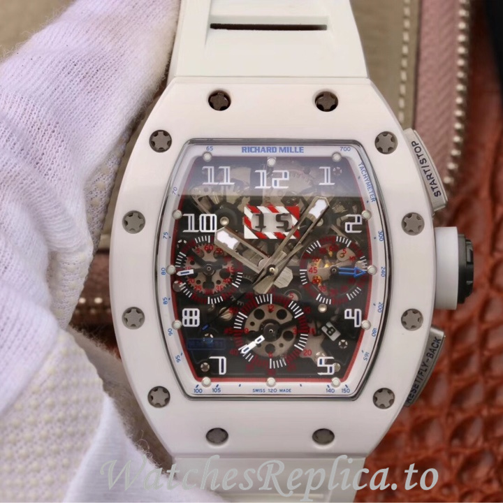 Richard Mille Replica RM011 Rubber strap 50MM - WatchesReplica.is