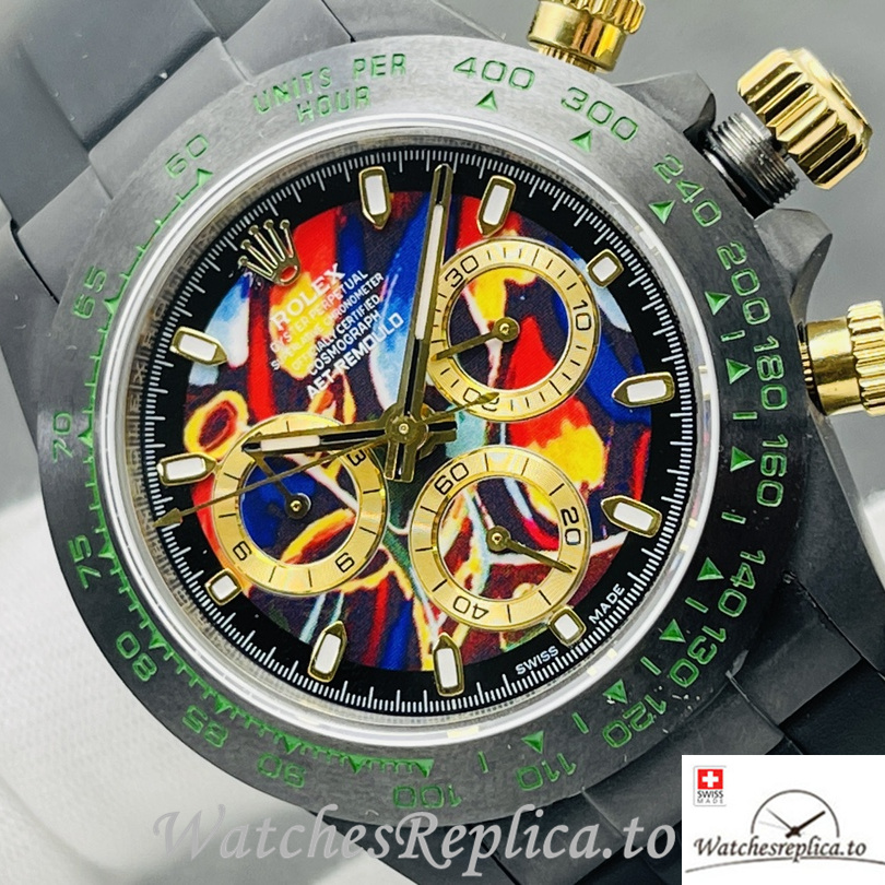 Swiss Rolex Daytona Replica Rubber strap 40MM - WatchesReplica.is